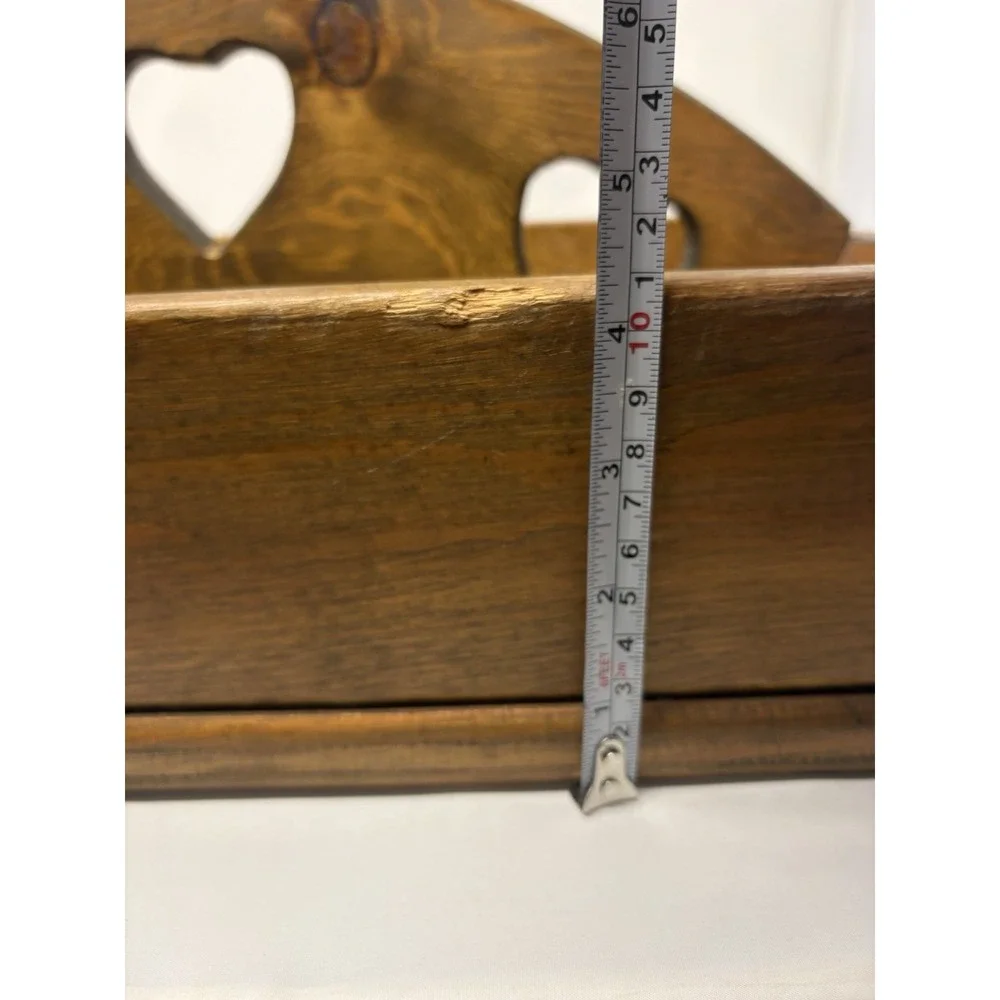 Vintage Large Wooden 90's Hearts Utility Caddy Granny Cottage Farmhouse 18
